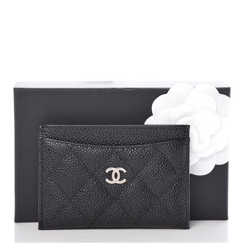 caviar quilted card holder black chanel